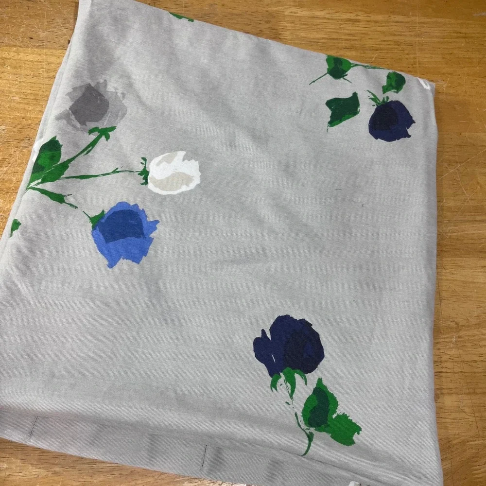 Kate Spade New York Floral Rose Shower Curtain Grey Blue Modern Cottagecore